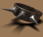 Alter Ring aus Eisen mit extrem spitzen Nieten